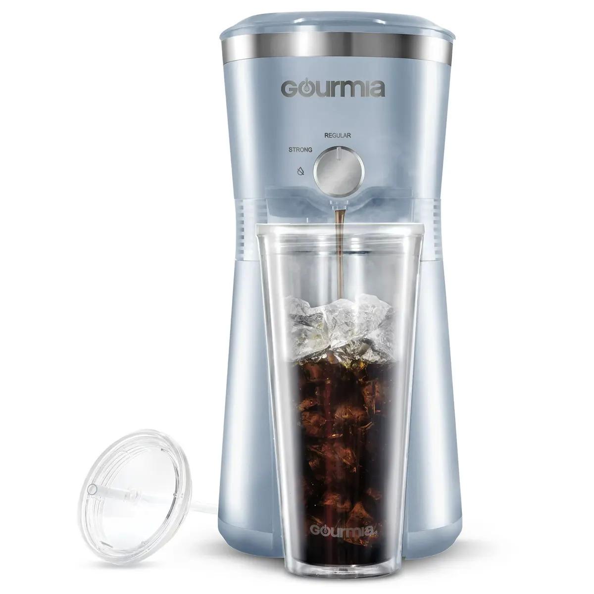 Gourmia Iced Coffee Maker with 25Oz Reusable Tumbler for $15