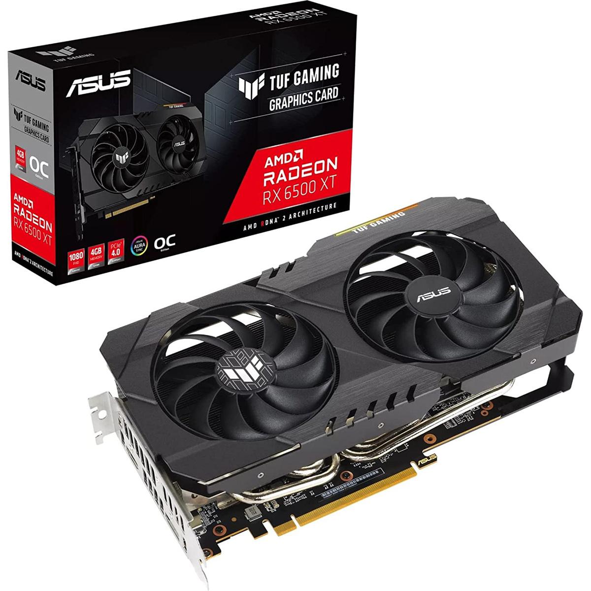 Asus TUF Gaming AMD Radeon RX6500 XT OC Graphics Card for $99.99 Shipped
