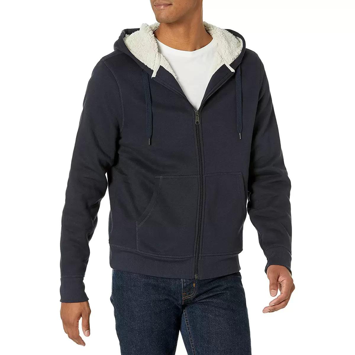 Amazon Essentials Sherpa Lined Full Zip Hooded Fleece Sweatshirt for $19.20