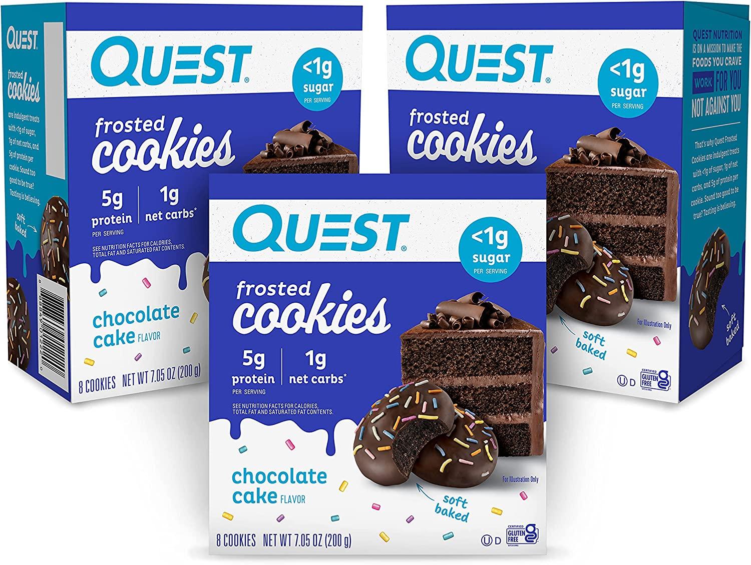 Quest Nutrition Chocolate Cake Frosted Cookies 24 Count for $18.88 Shipped