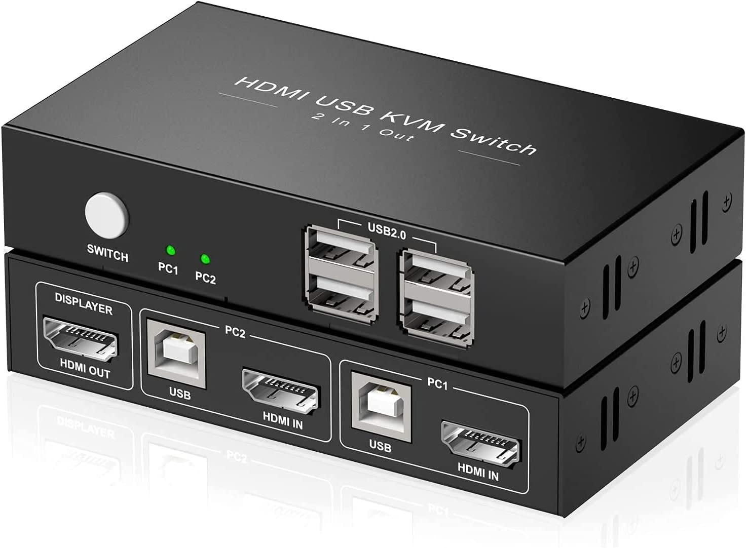 Rybozen HDMI Switch 2-Port Box for $12.49