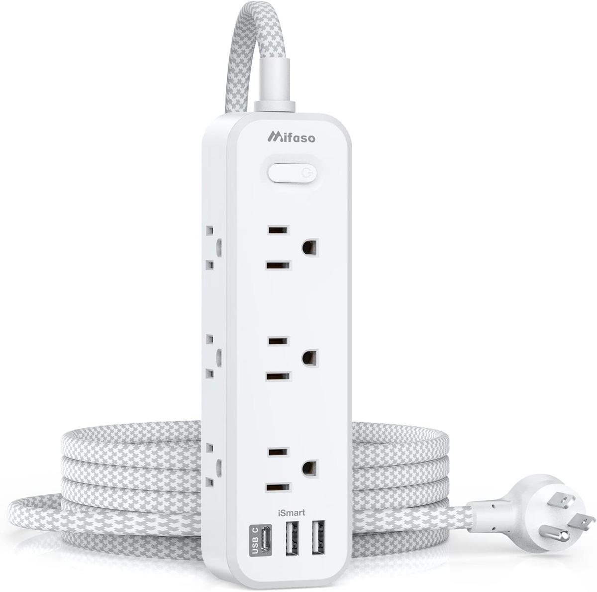 Mifaso 9-Outlet Power Strip Surge Protector for $12.47