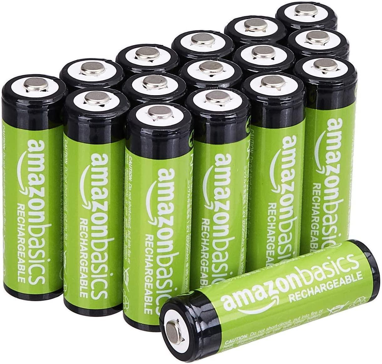 Amazon Basics 2000mAh AA Rechargeable Batteries 16 Pack for $17.80 Shipped