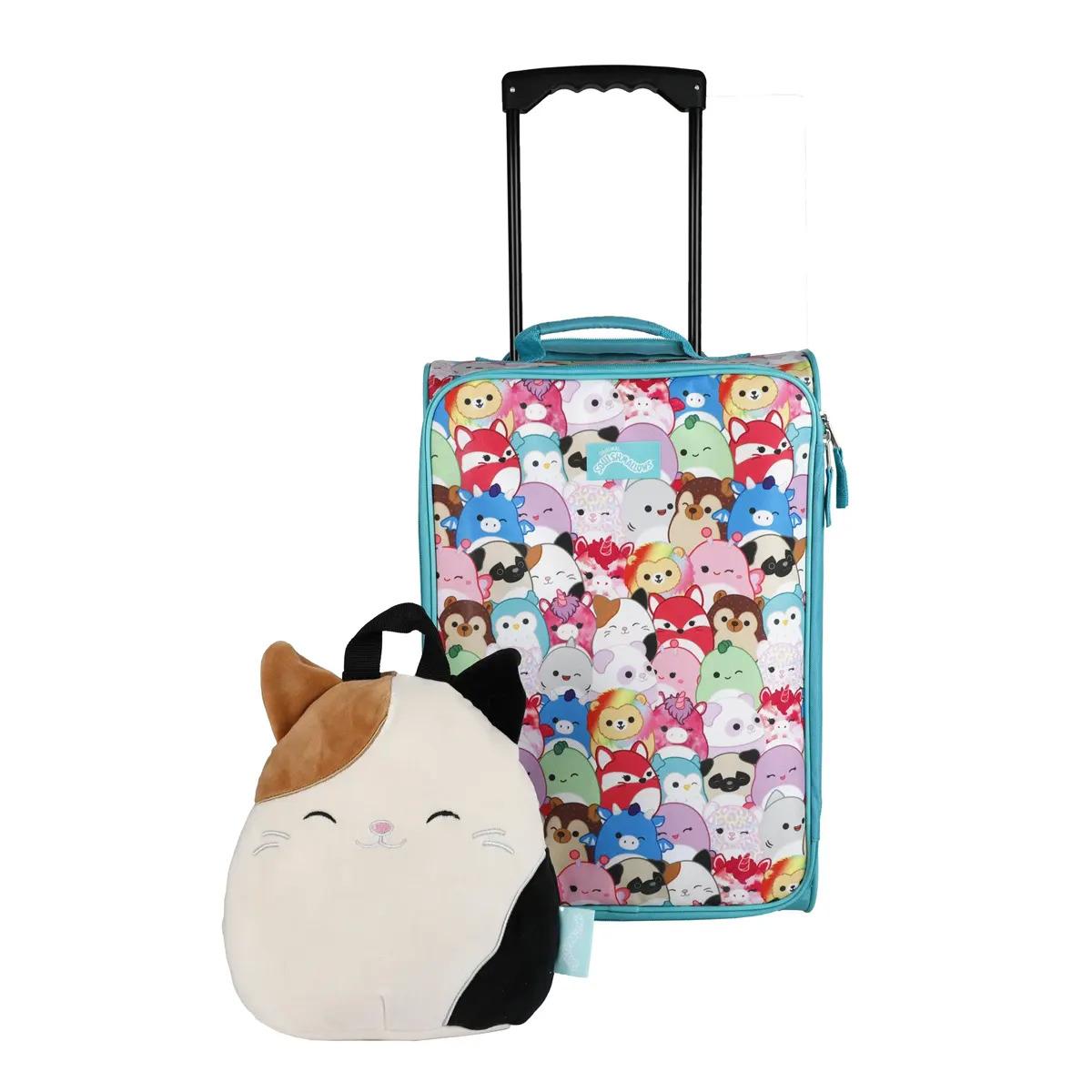 Squishmallows Travel Set with Luggage and Plush Backpack for $27