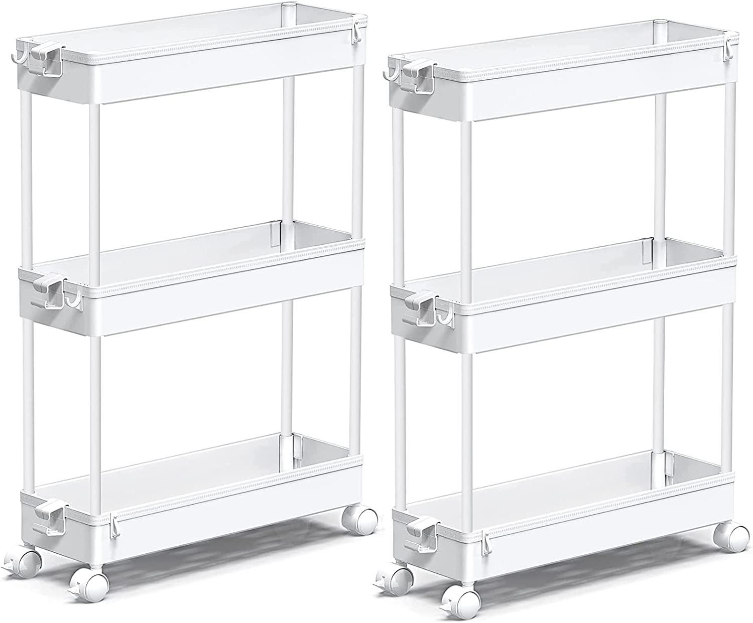 Spacekeeper 3-Tier Rolling Utility Carts 2 Pack for $16.20