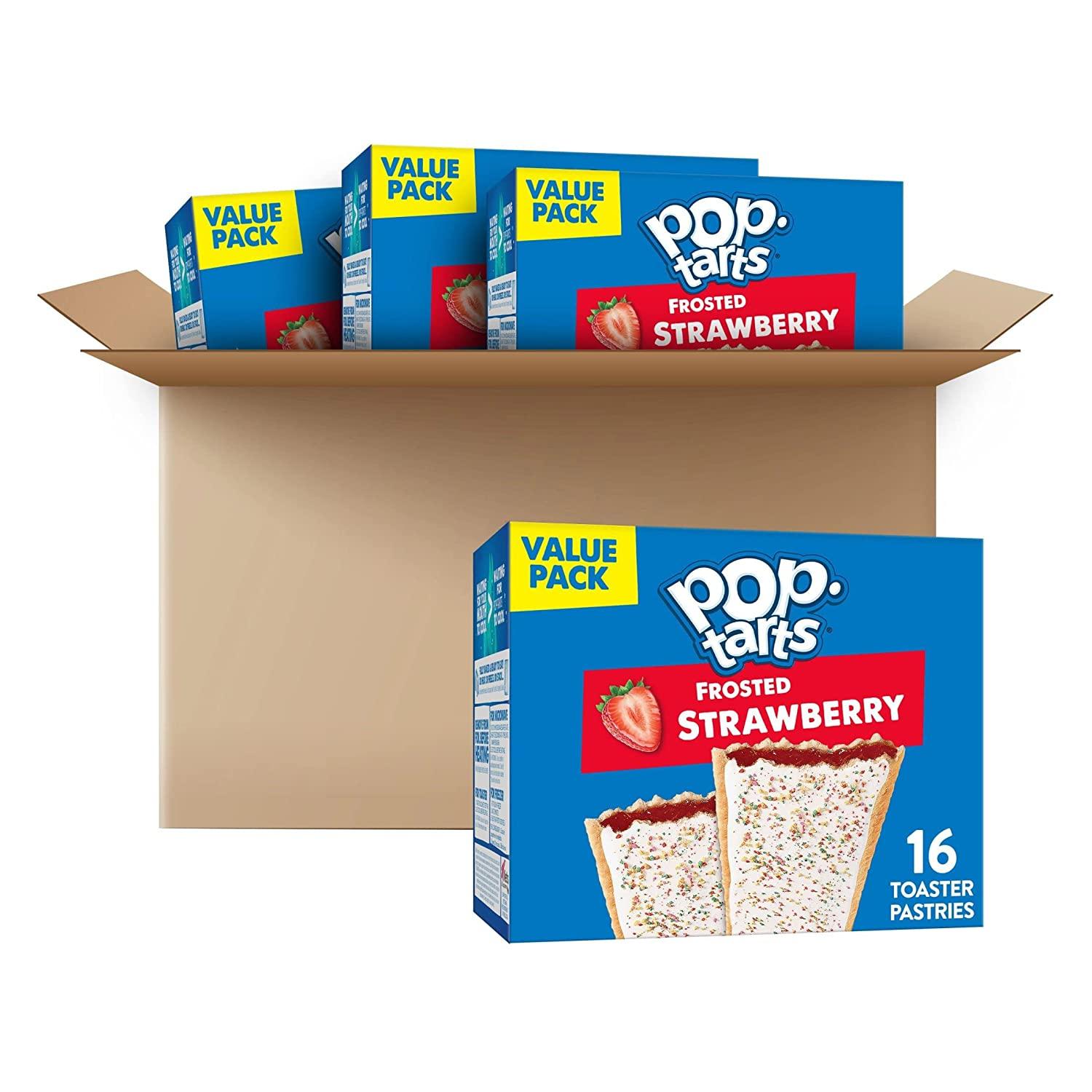 Pop-Tarts Toaster Pastries Frosted Strawberry 64 Count for $11.23 Shipped