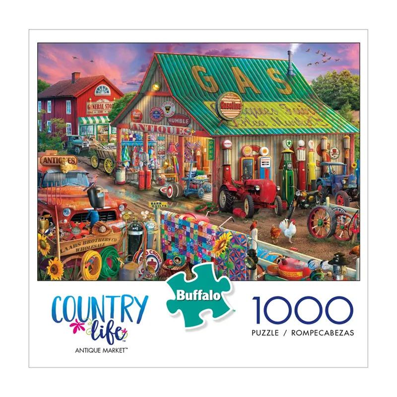 Buffalo Games Country Life Antique Market Jigsaw Puzzle for $6.03