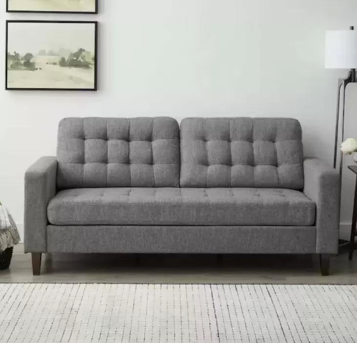 Brookside Brynn Polyester Upholstered Square Arm Sofa for $264.90 Shipped