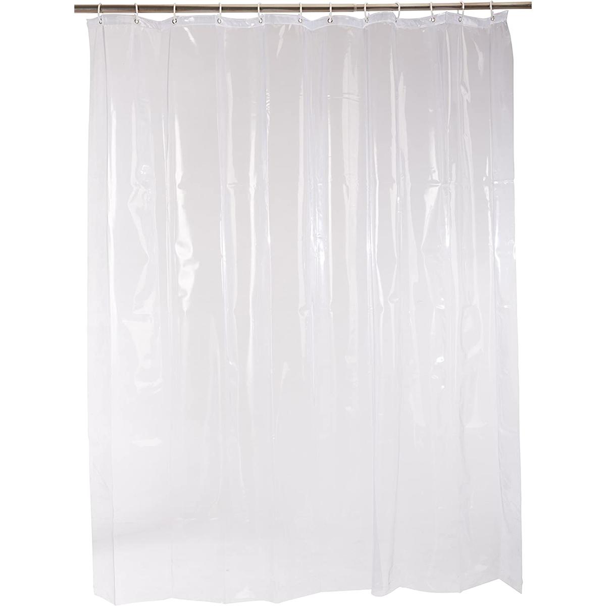 Amazon Basics Clear Vinyl Shower Curtain Liner for $2.92