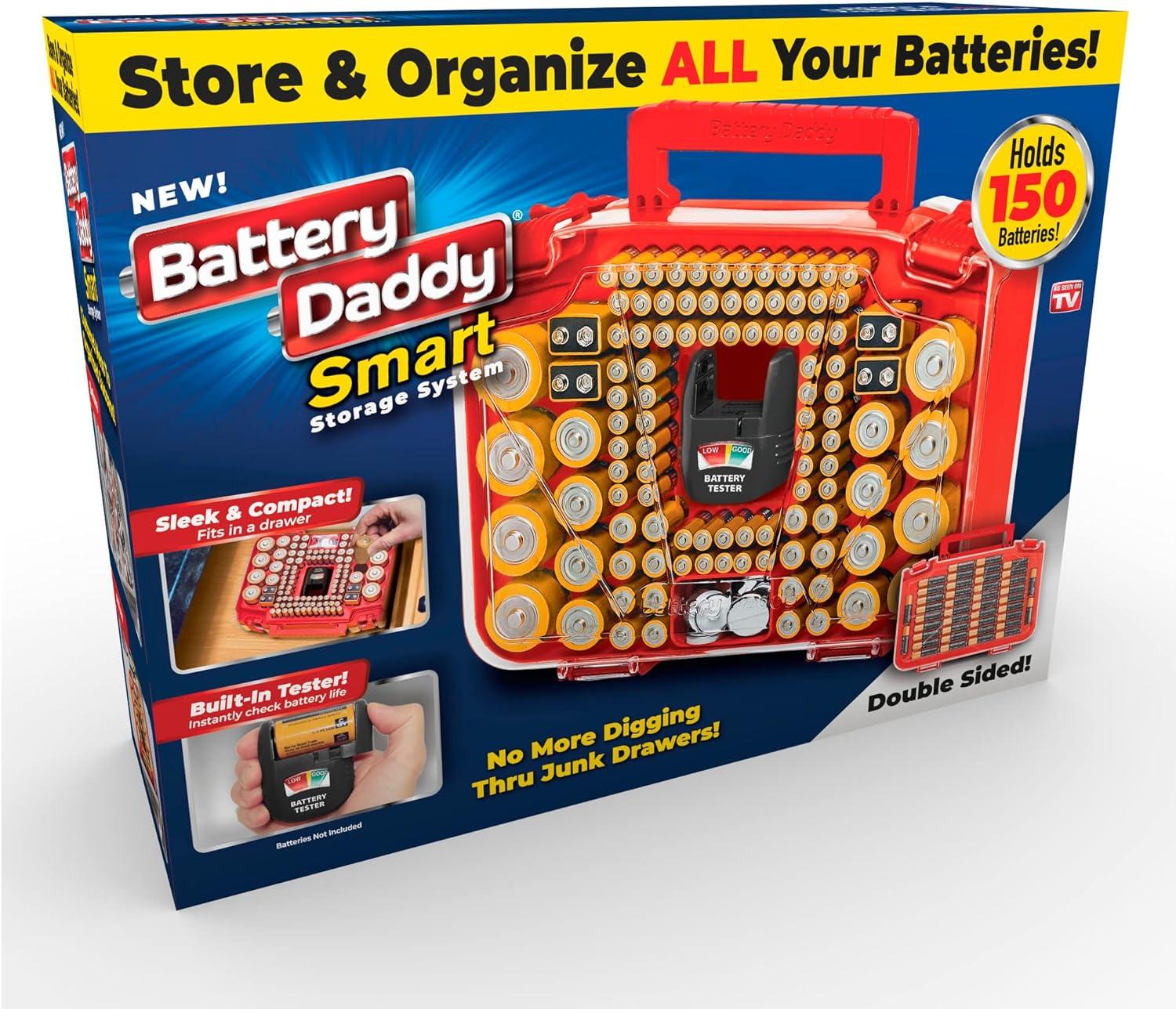 Battery Daddy Battery Storage Case with Tester for $9.88