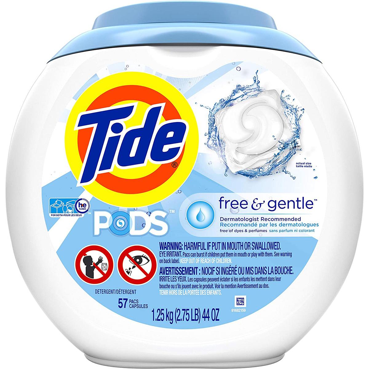 Tide PODS Liquid Laundry Detergent Pacs 57 Count for $10.39 Shipped