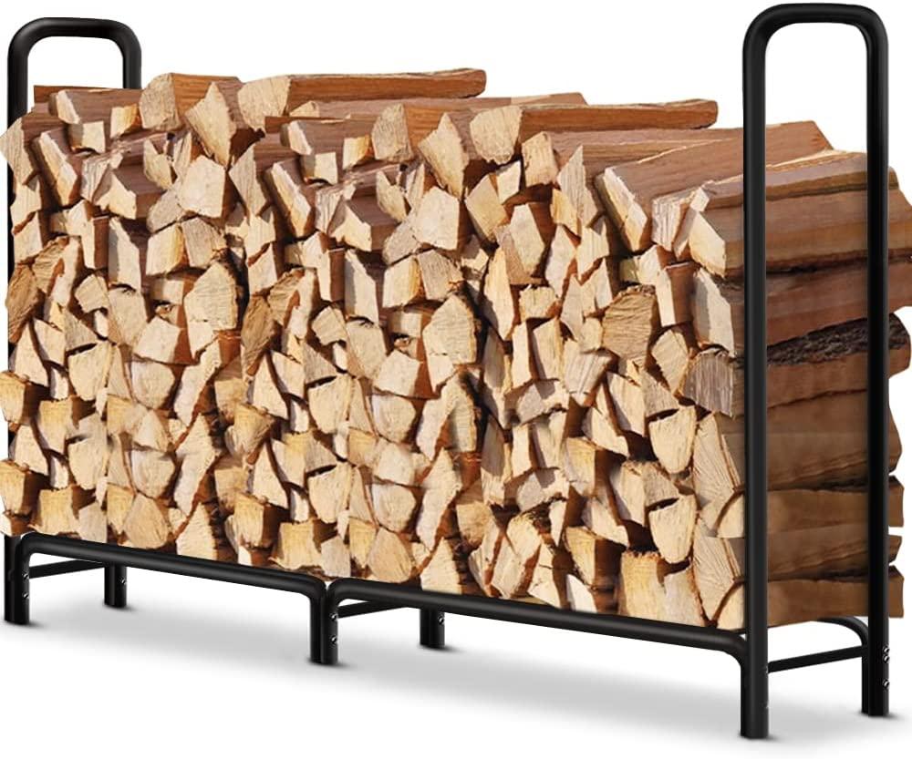 Amagabeli Steel Outdoor Fire Wood Log Rack for $33.49 Shipped