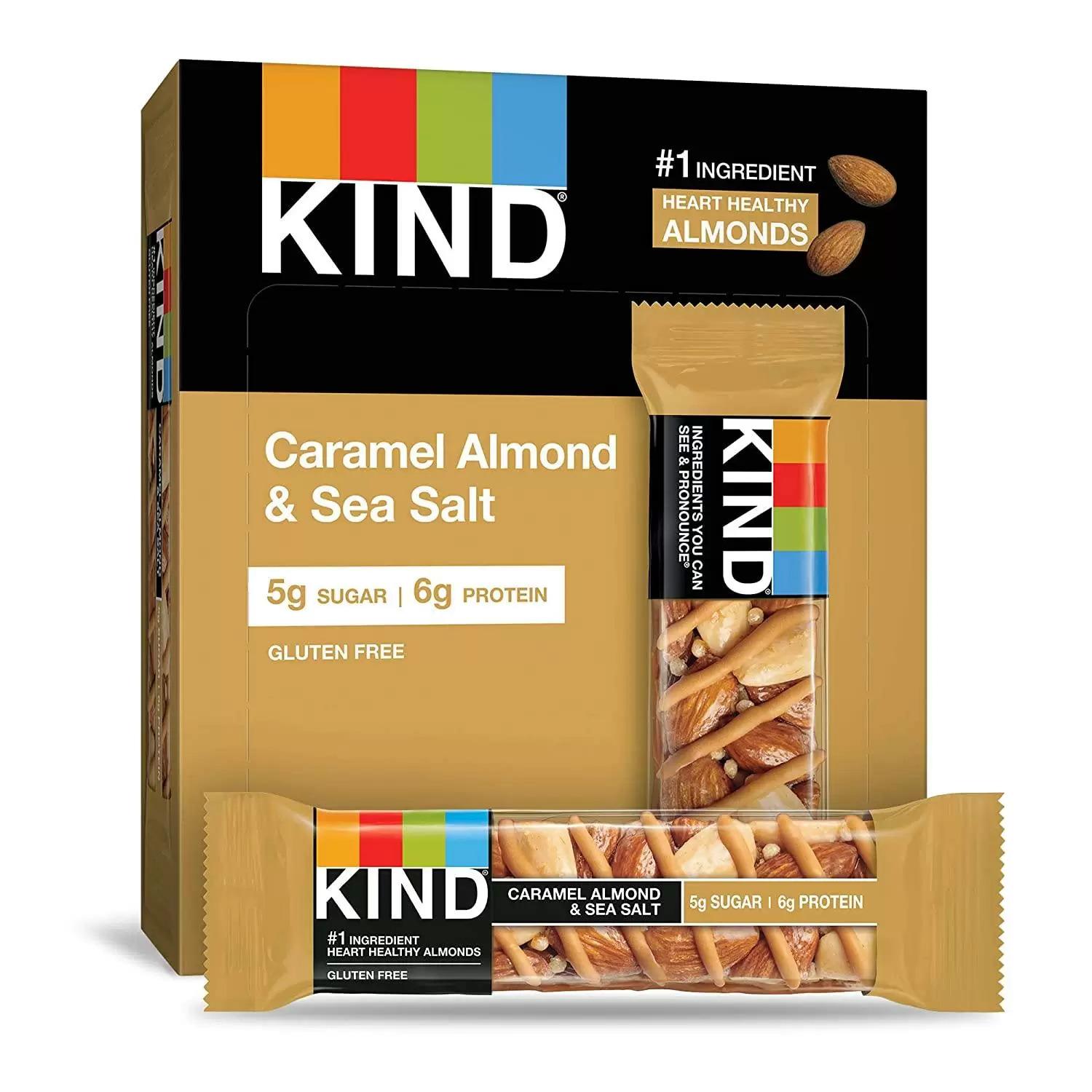 KIND Bars Caramel Almond and Sea Salt 12 Pack for $7.64 Shipped