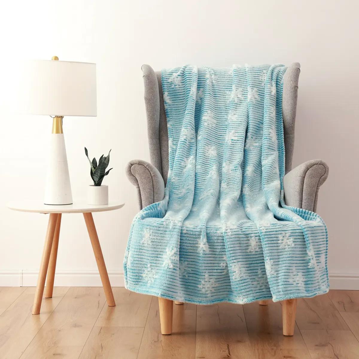 Mainstay Printed Textured Plush Throw Blanket for $2.49