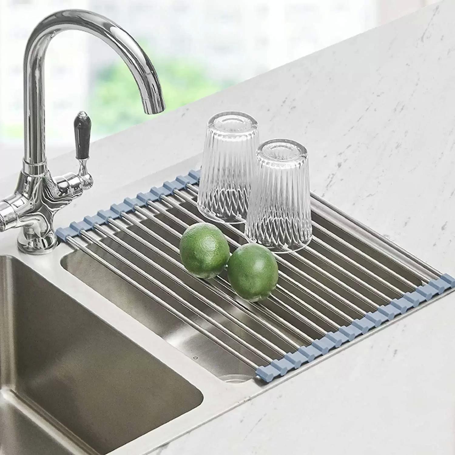 Seropy-Over-The Sink Roll Up Dish Drying Rack for $6.82