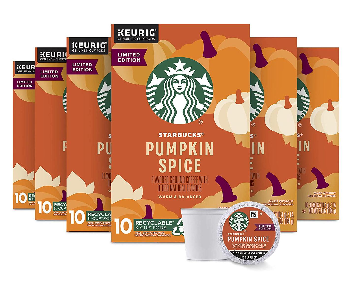 Starbucks Keurig K-Cup Coffee Pods Pumpkin Spice 60 Pack for $20.15