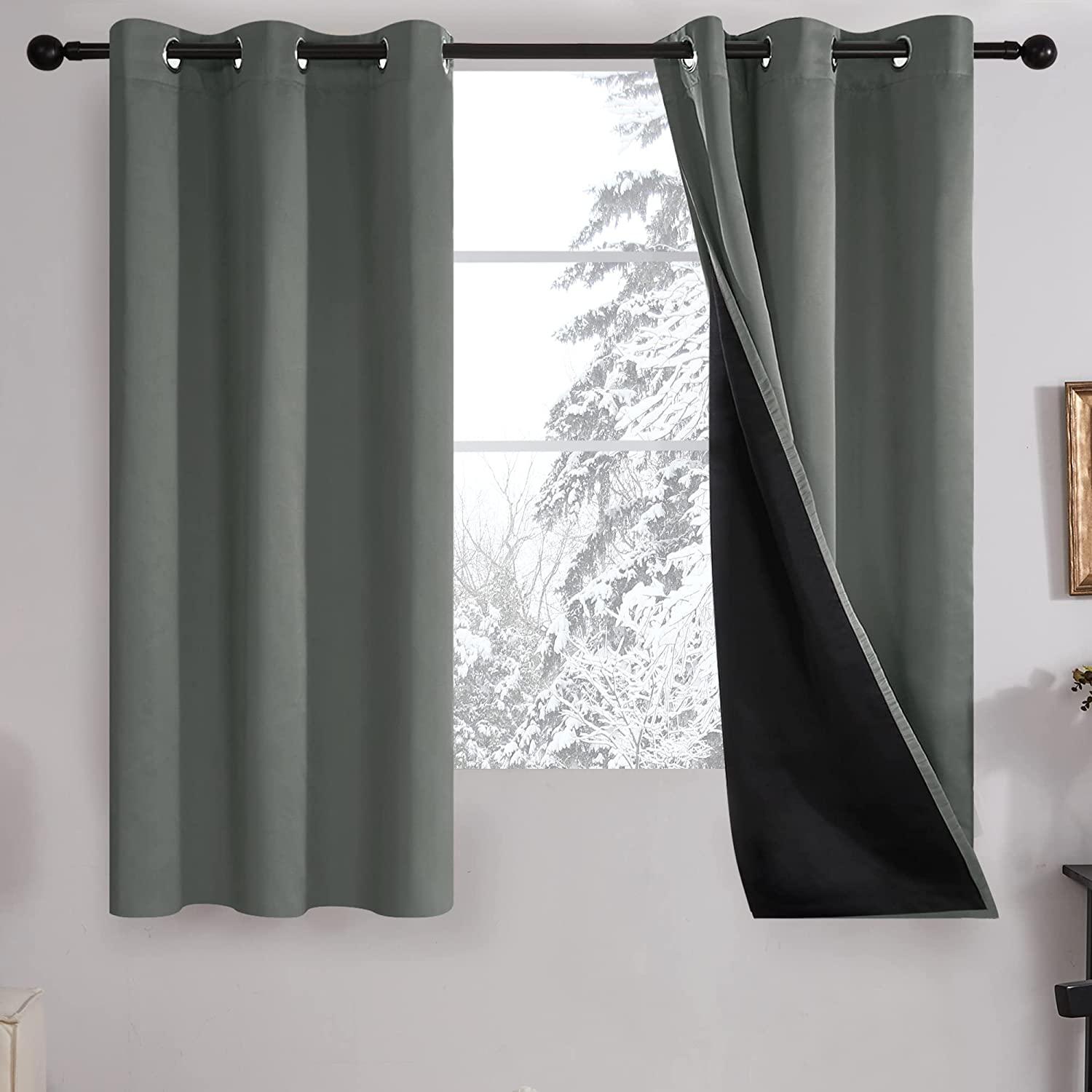 Deconovo Grommet Noise Reducing Total Blackout Curtains 2 Pack for $11.99