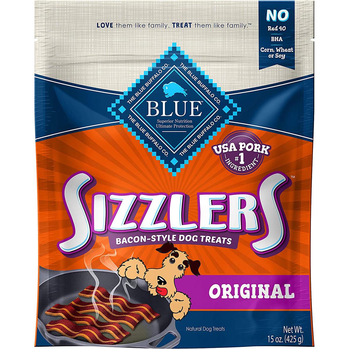 Blue Buffalo Sizzlers Natural Bacon-Style Soft-Moist Dog Treats for $5.49 Shipped