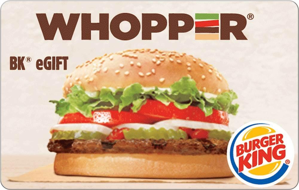 Burger King Gift Card for 15% Off