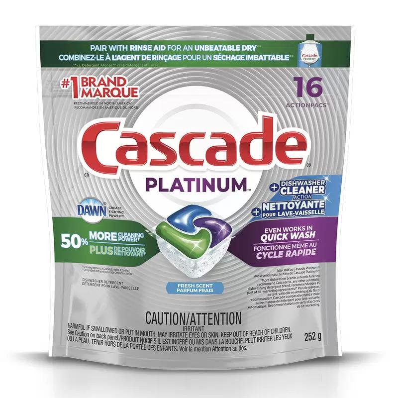 Cascade Platinum Plus Dishwasher Detergent Pods for Free