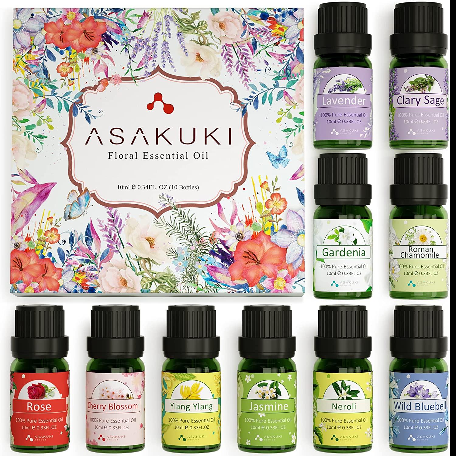 Asakuki Floral Essential Oil Gift Set for $6.74