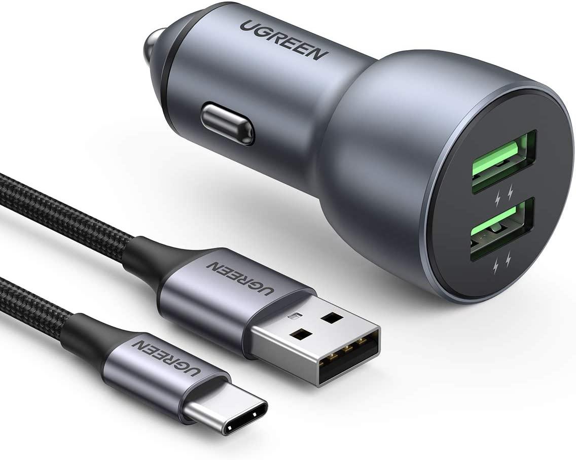 Ugreen 36w Dual USB A Car Charger for $9.59
