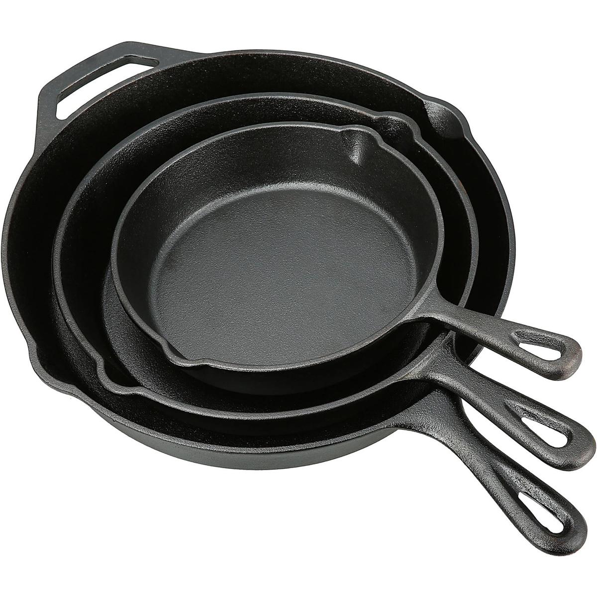 Ozark Trail Pre-Seasoned Cast Iron Skillet Set for $14.88