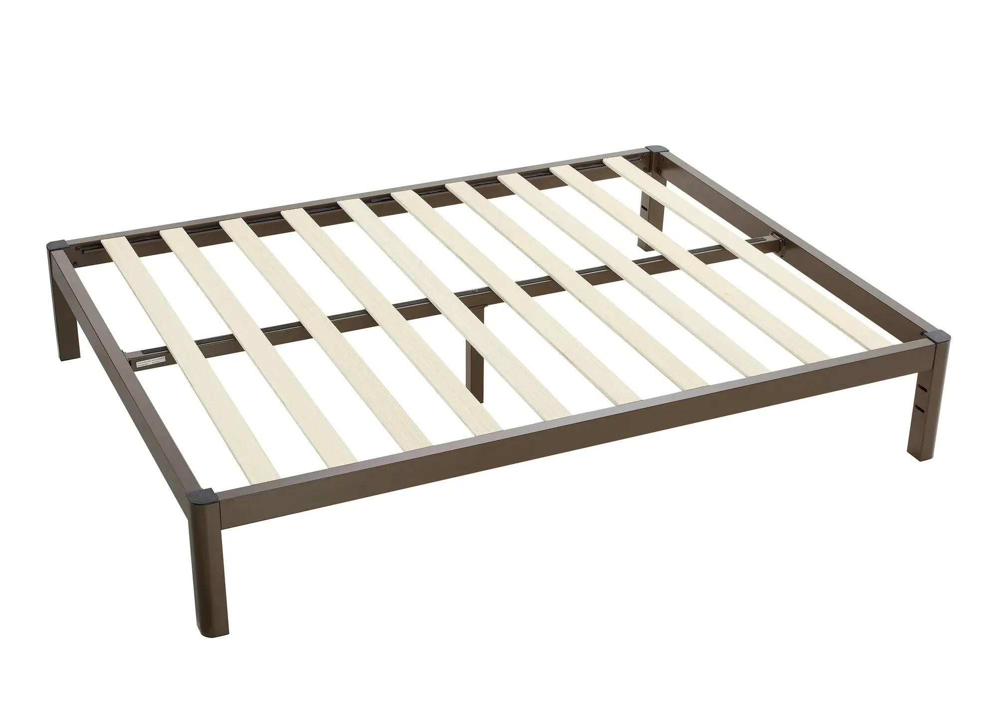 Mainstays Wood Slat Bronze Metal Platform Bed Frame for $79 Shipped