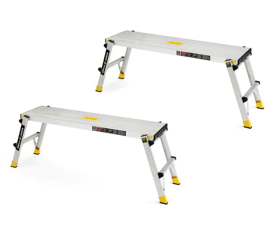 Gorilla Ladders 20in Aluminum Slim Fold Work Platforms for $84.99 Shipped