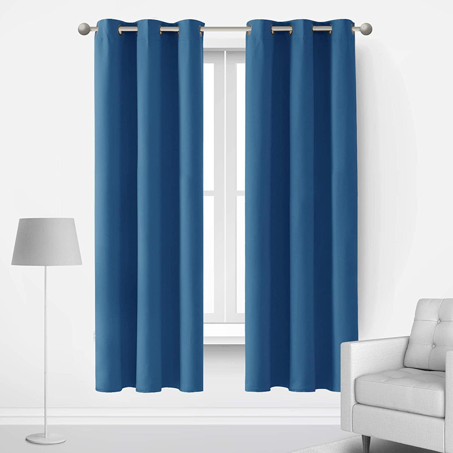 Deconovo Grommet Thermal Insulated Blackout Curtains 2 Pack for $7.62