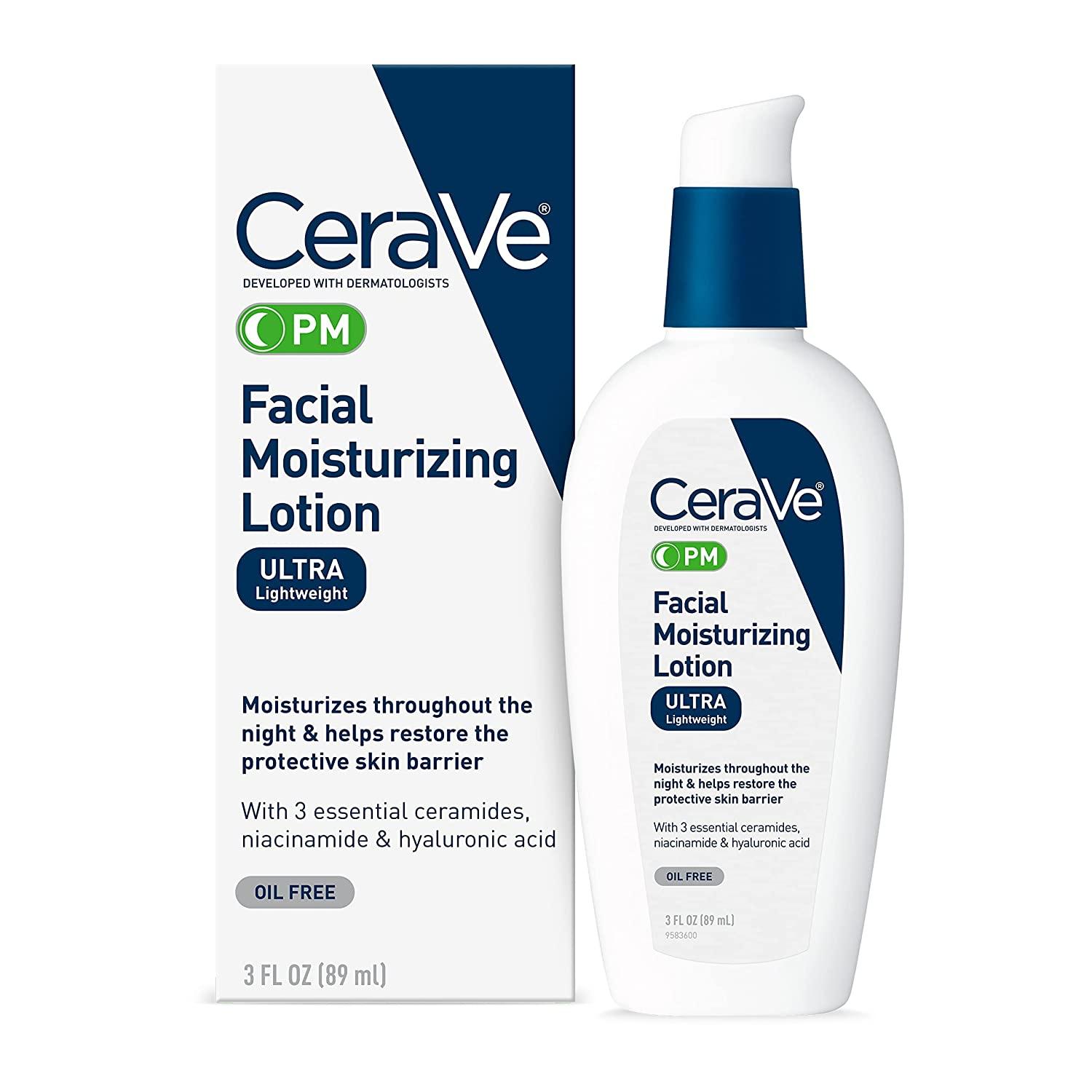 CeraVe PM Ultra Lightweight Facial Moisturizer Lotion for $11.01 Shipped