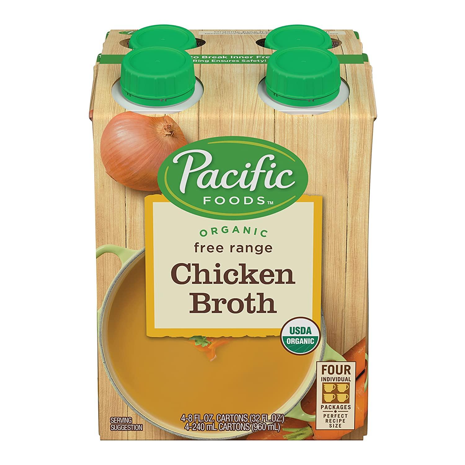 Pacific Foods Organic Chicken Broth 4 Pack for $2.64 Shipped