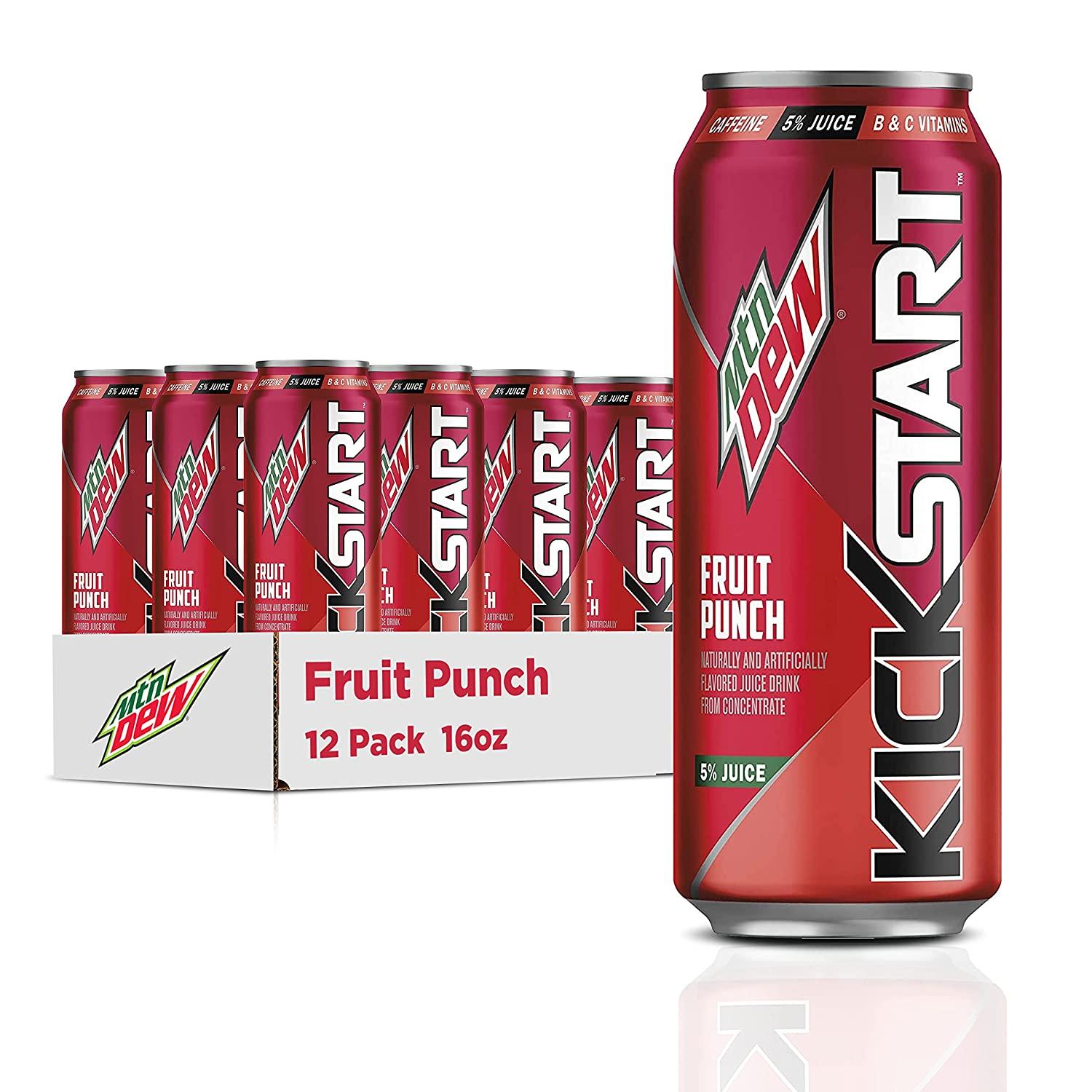 Mountain Dew Kickstart Fruit Punch 12 Pack for $11.40 Shipped