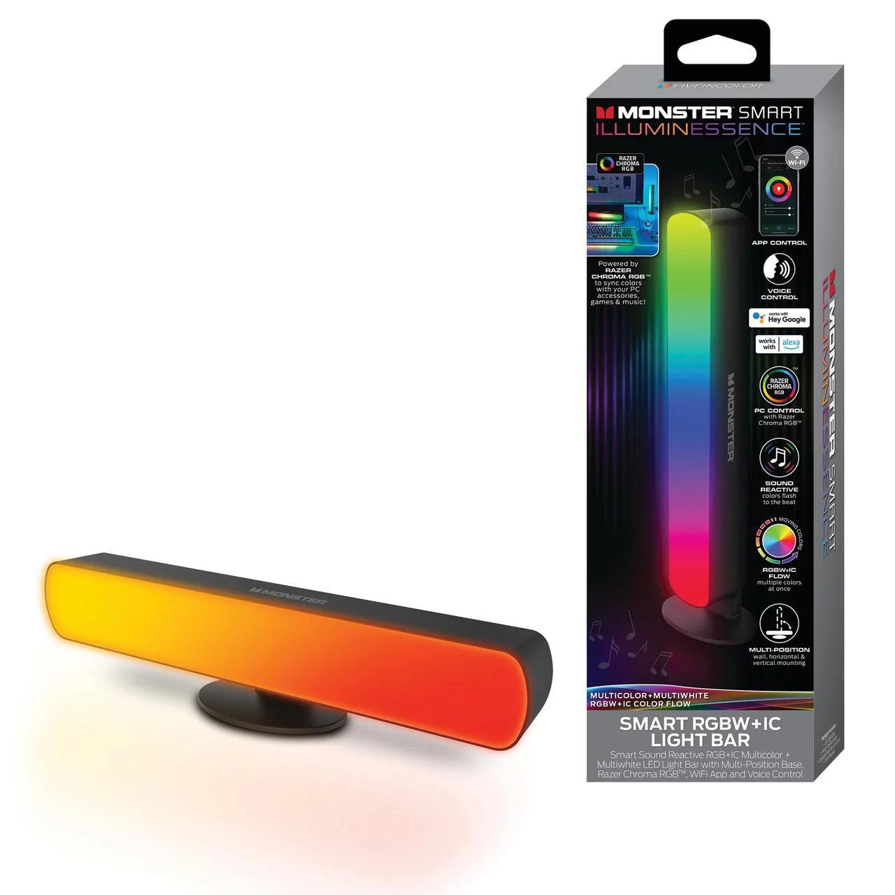 Monster Smart RGBW and IC Color Light Bar for $9.88