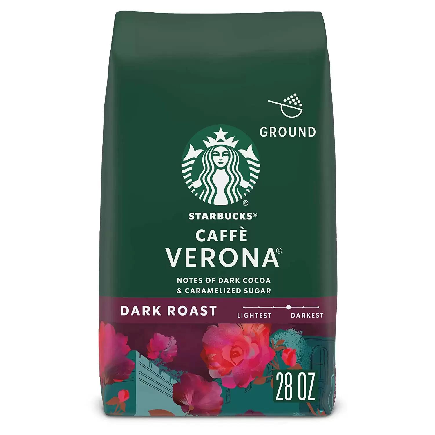 Starbucks Arabica Dark Roast Ground Coffee Caffe Verona for $10.59