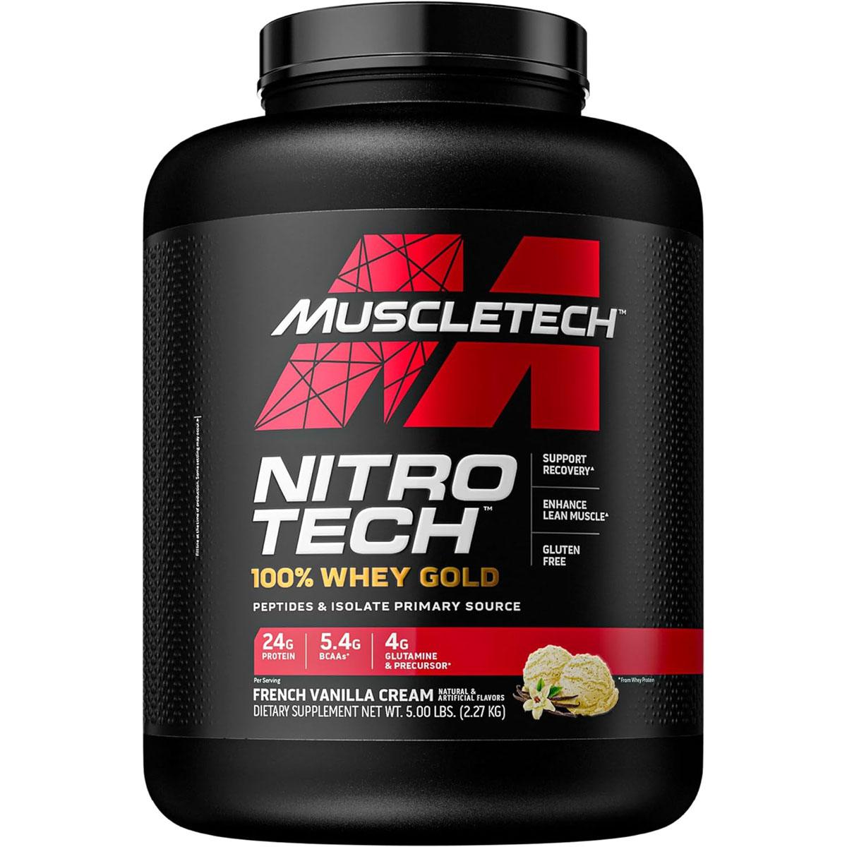 MuscleTech Nitro-Tech Whey Gold Protein Powder 5 Pounds for $35.36 Shipped