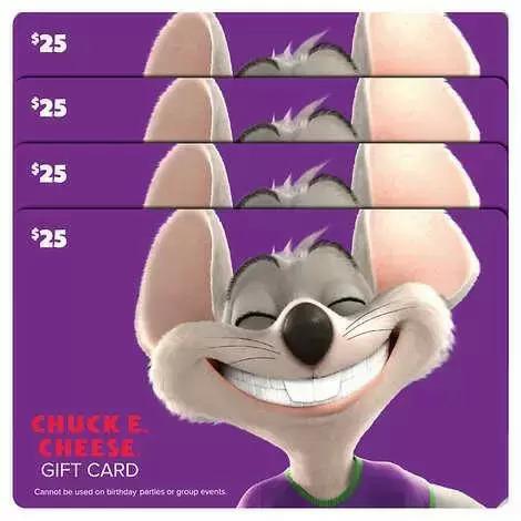 Chuck E Cheese Discounted Gift Cards 35% Off
