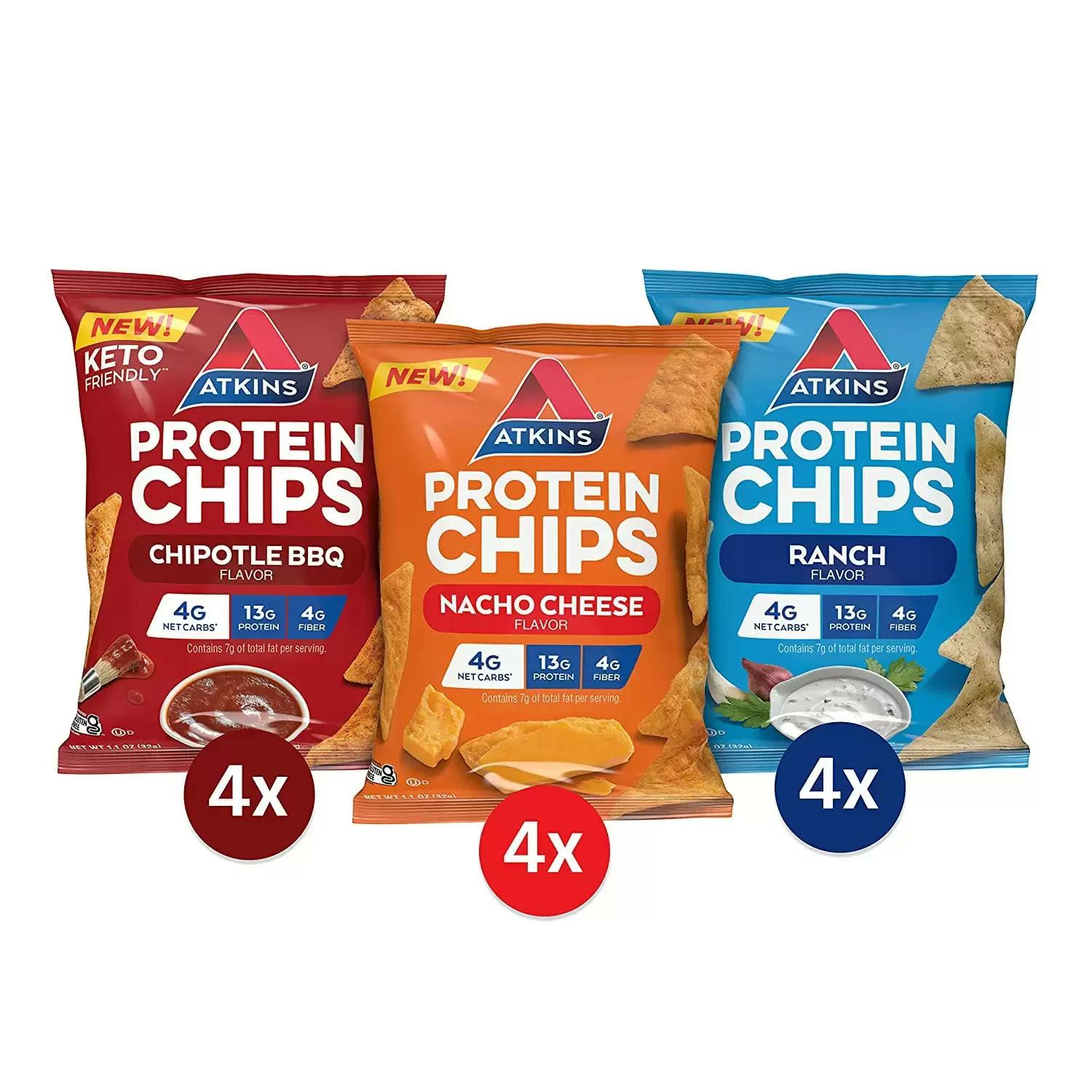 Atkins Keto Friendly Protein Chips 12 Count for $13 Shipped