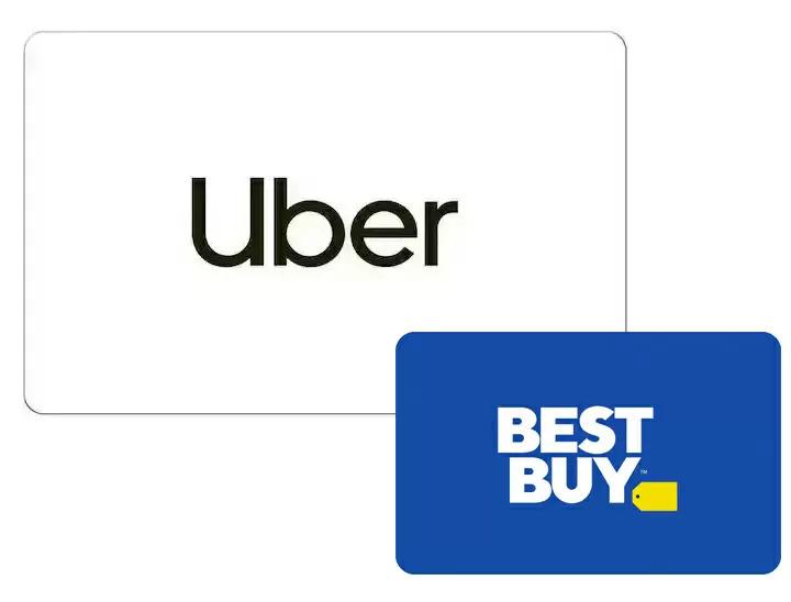 $100 Uber Gift Card with $15 Best Buy Gift Card for $100