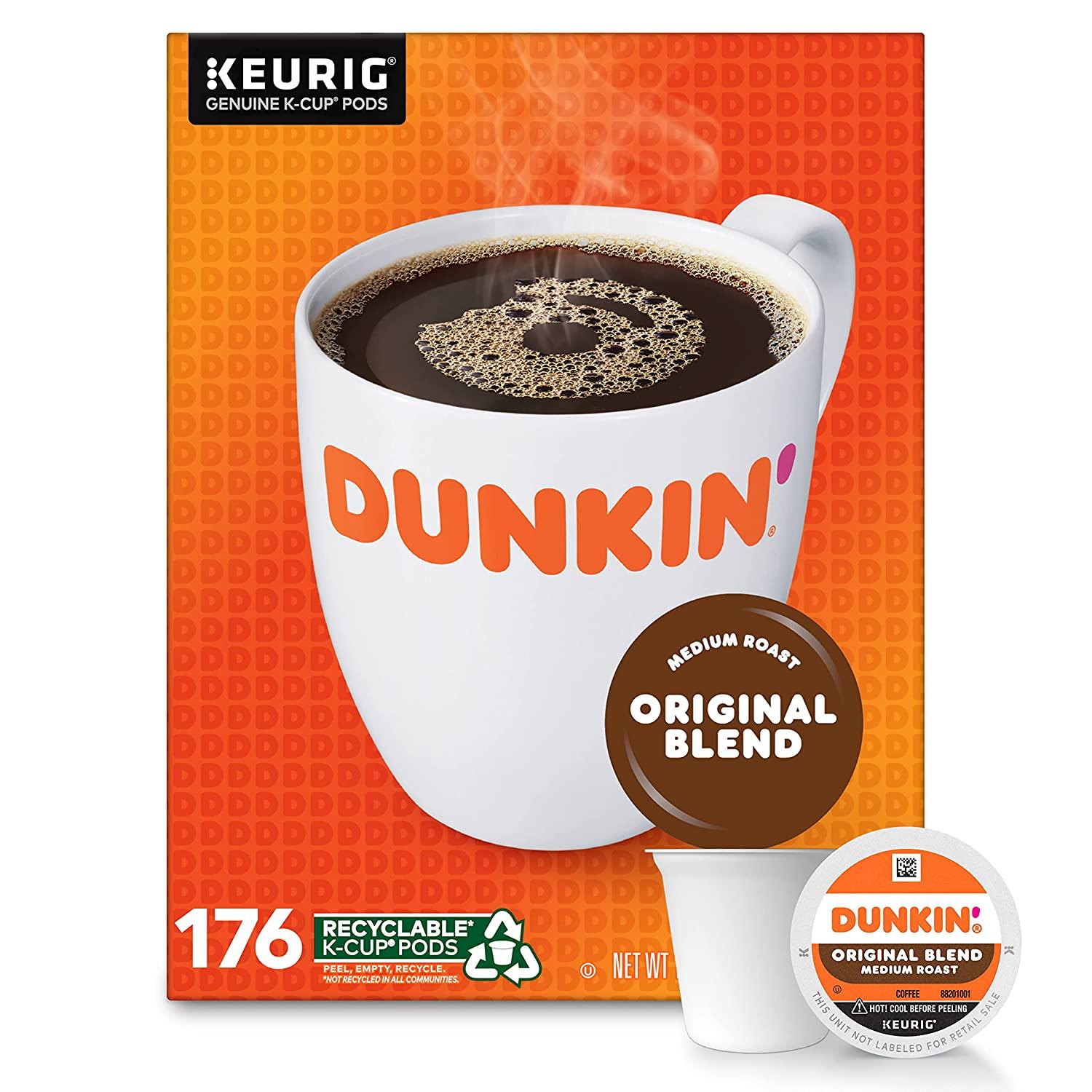 Dunkin Medium Roast Coffee K-Cup Pods 176 Pack for $63.52 Shipped