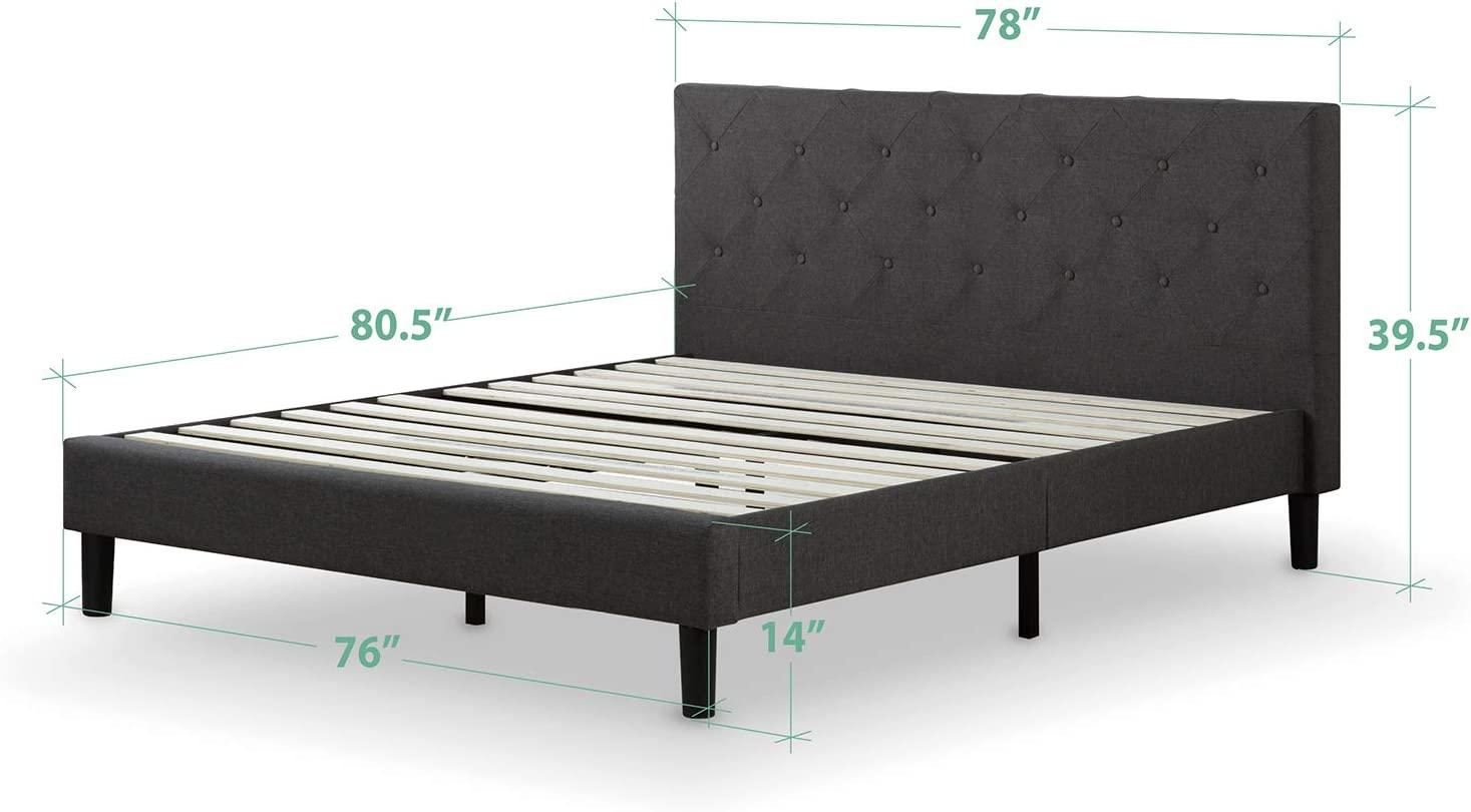 Zinus Shalini Upholstered King Platform Bed Frame for $162.84 Shipped