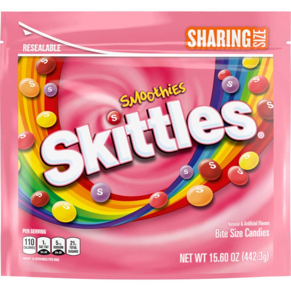 Skittles Smoothies Chewy Candy Sharing Size Bag 6 Pack for $13.15