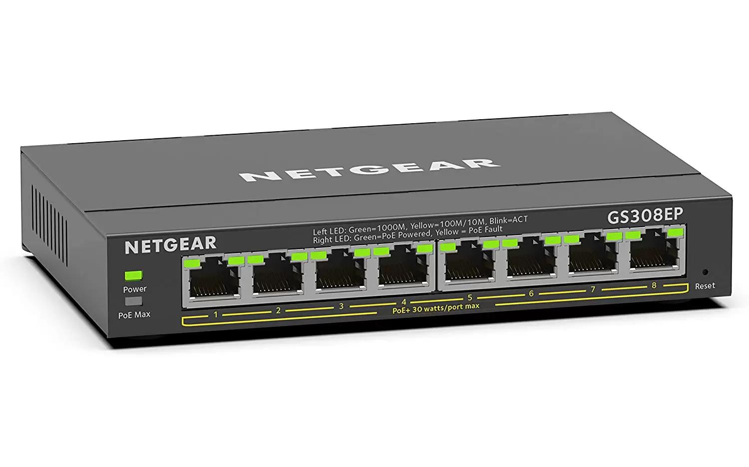 Netgear 8-Port PoE Gigabit Ethernet Plus Switch GS308E for $24.99