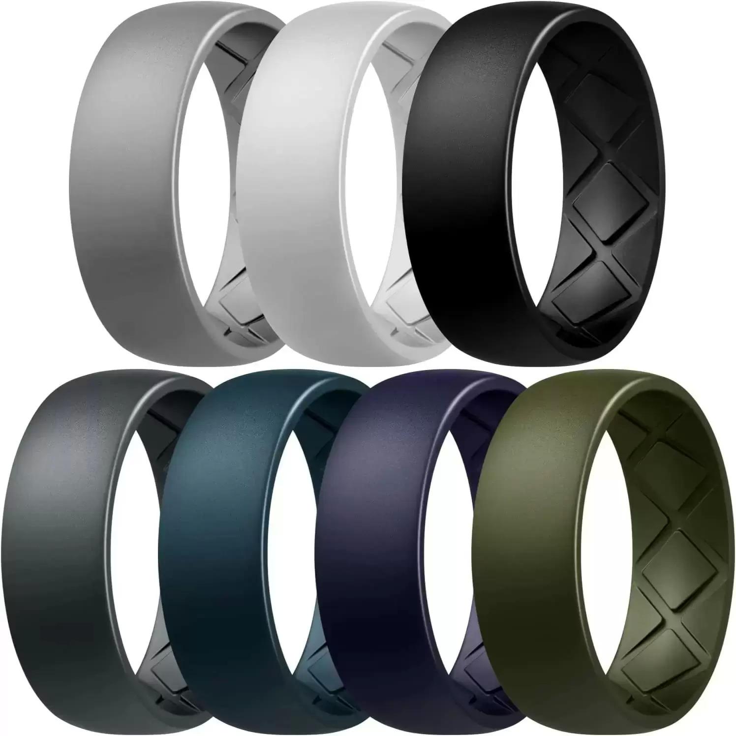 7 Egnaro Silicone Rings for Men for $5.99