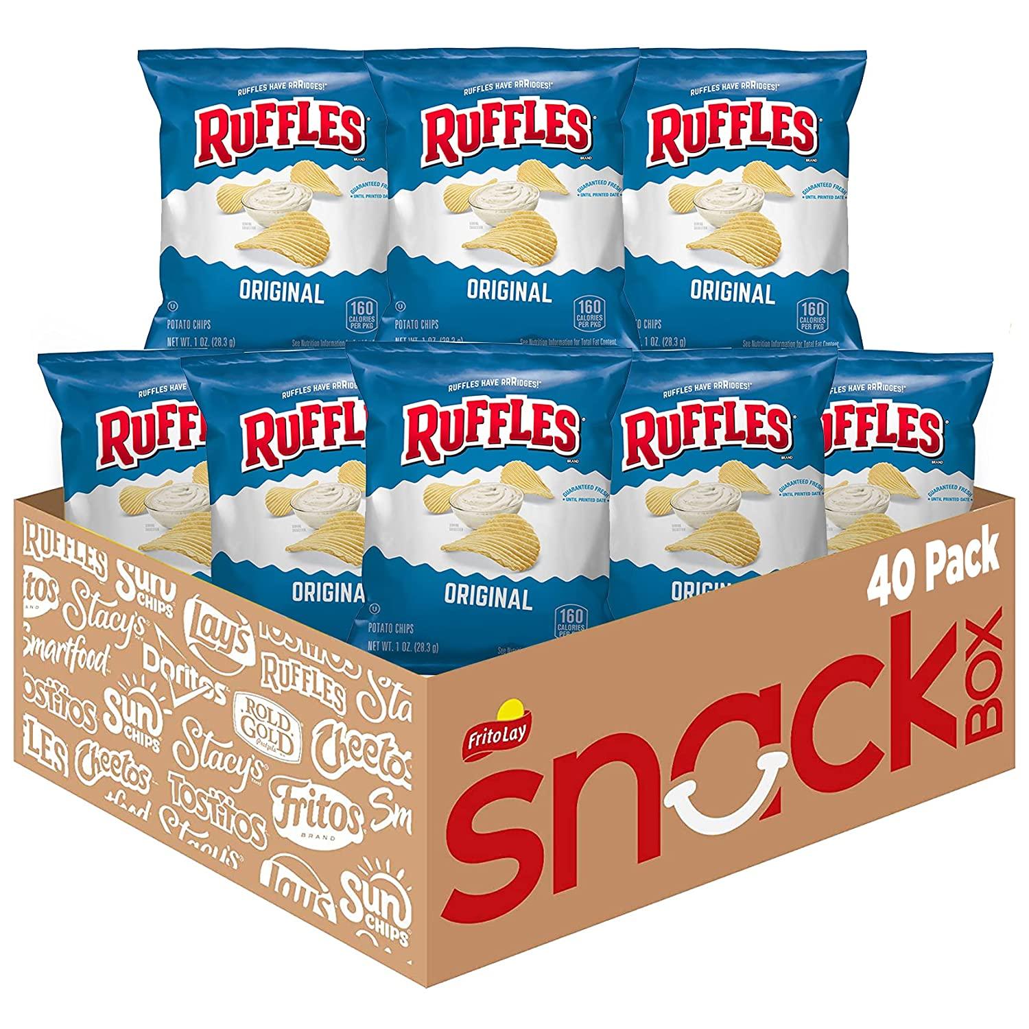 Ruffles Original Potato Chips 40 Pack for $14.42 Shipped