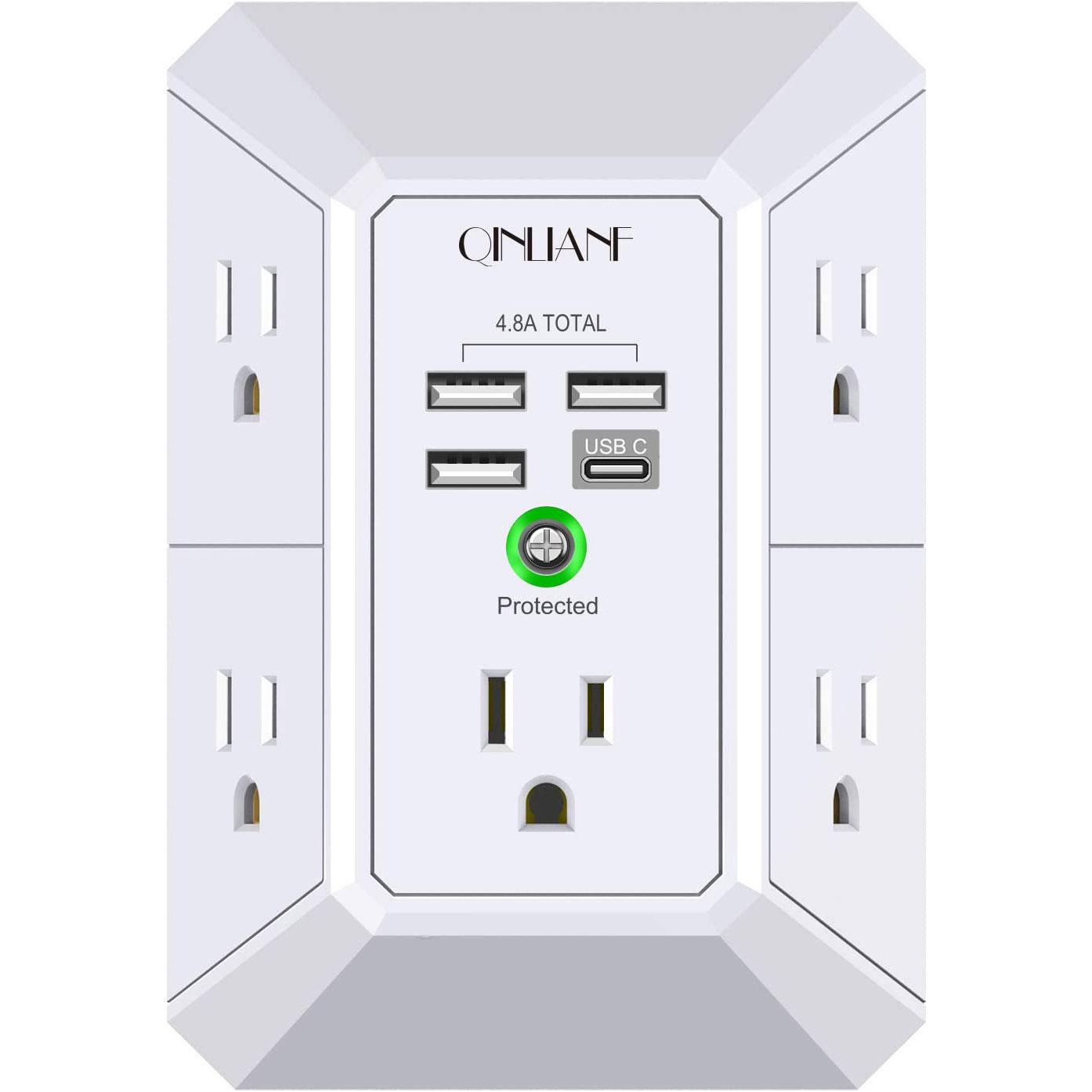 USB Wall Charger Surge Protector for $11.98