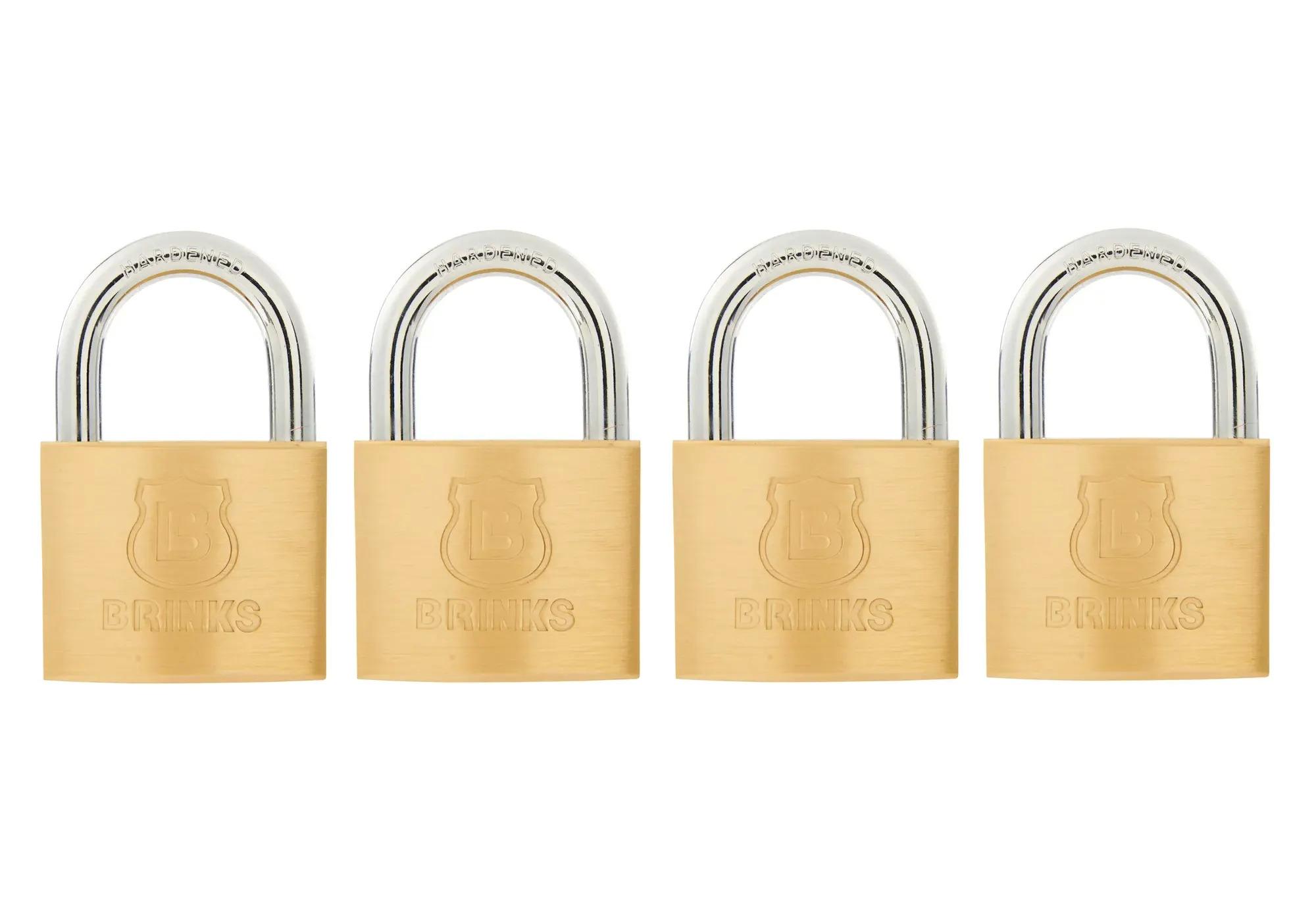 Brinks 40mm Keyed-Alike Solid Brass Padlocks for $7.97