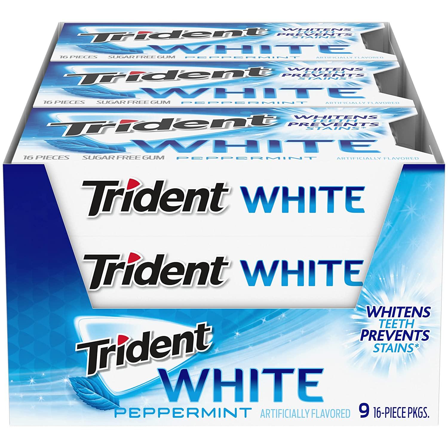 Trident White Peppermint Gum 9 Pack for $5.87 Shipped