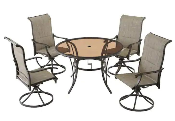 Hampton Bay Riverbrook Outdoor Patio Dining Set for $357 Shipped