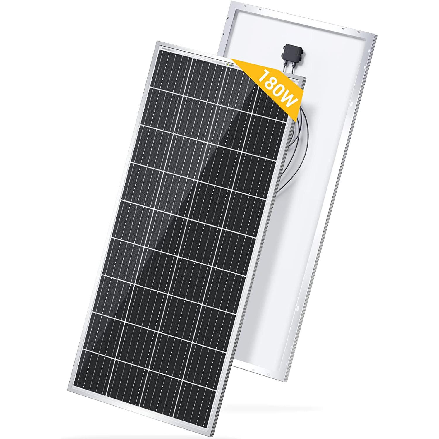 Solar Panel 180W 12V High-Efficiency Mono for $135.99 Shipped